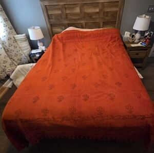 Cozy Home Orange Throw Blanket